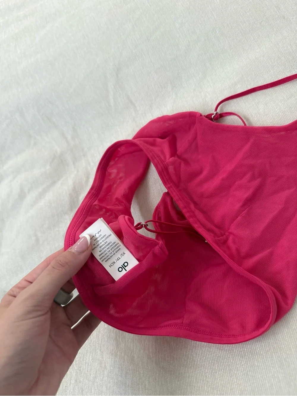 ALO Yoga Hot Pink Adjustable Strap Bralette